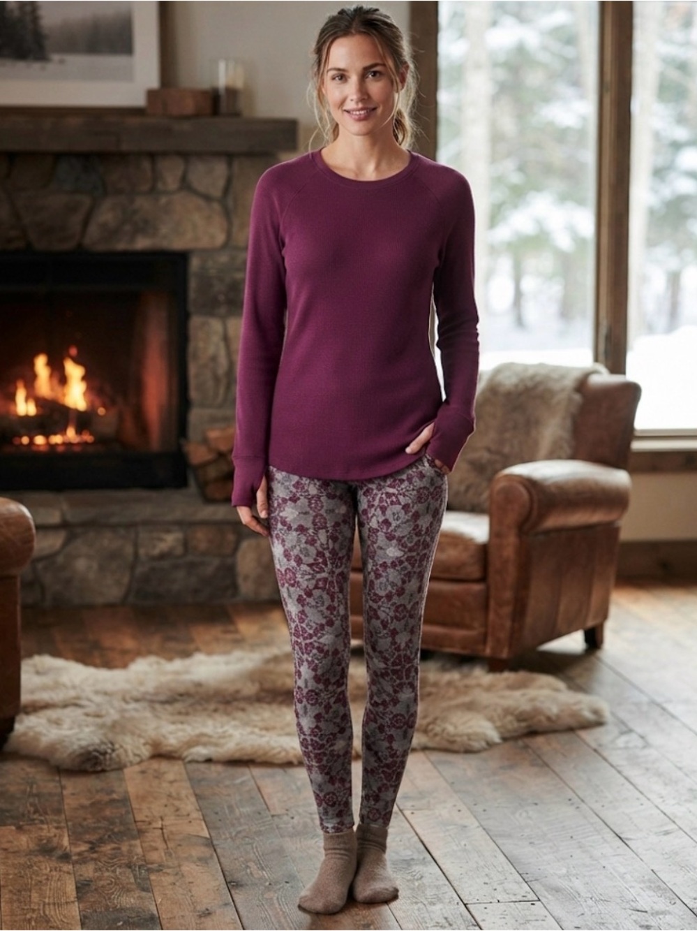 CLIMATE RIGHT BY CUDDL DUDS WOMEN’S BRUSHED COMFORT LONG UNDERWEAR THERMAL